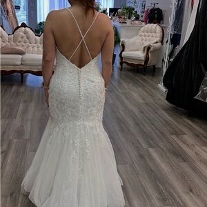 Elegant White Lace Gown